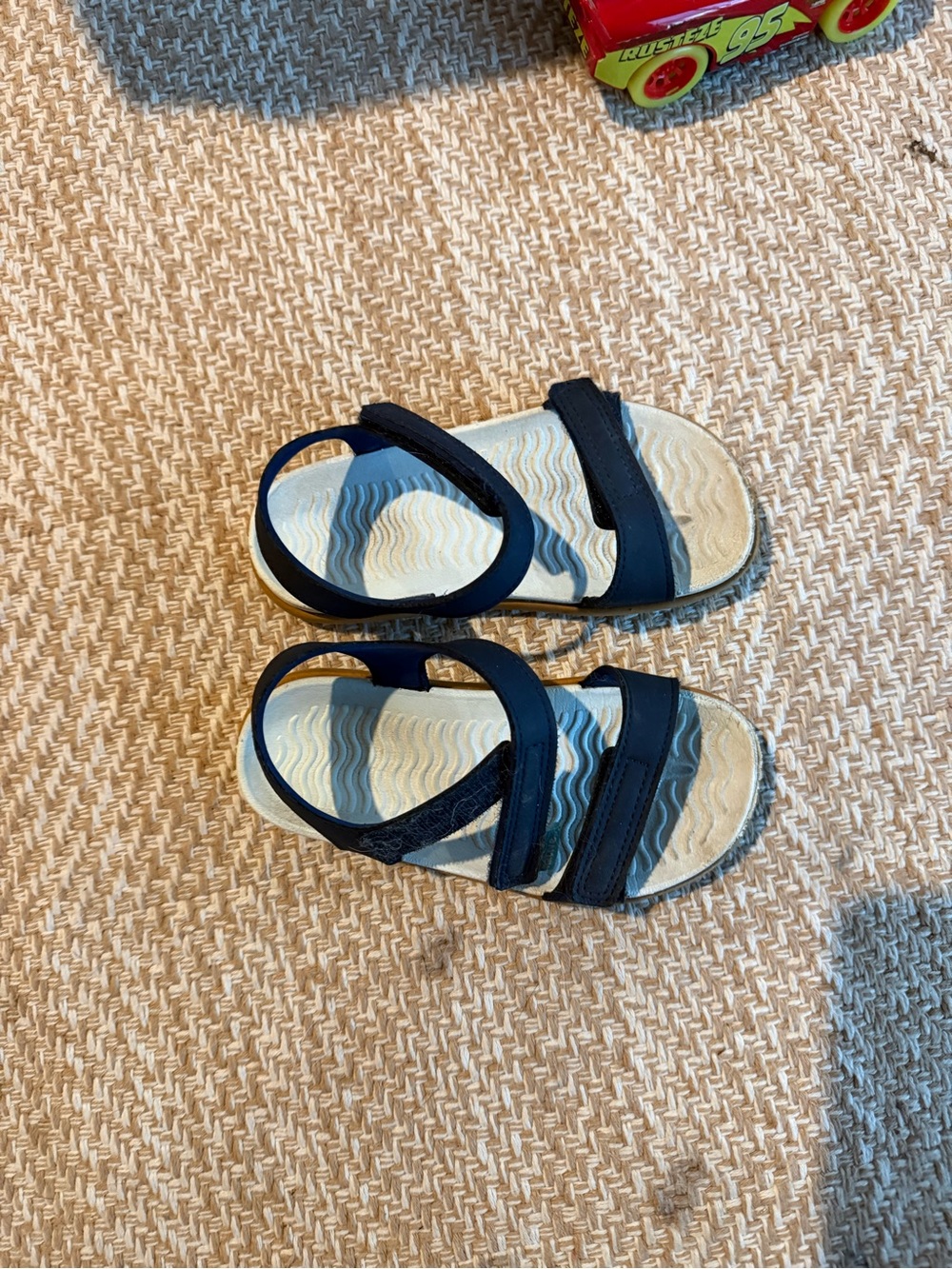 Native Navy Blue Kids Strap Sandals